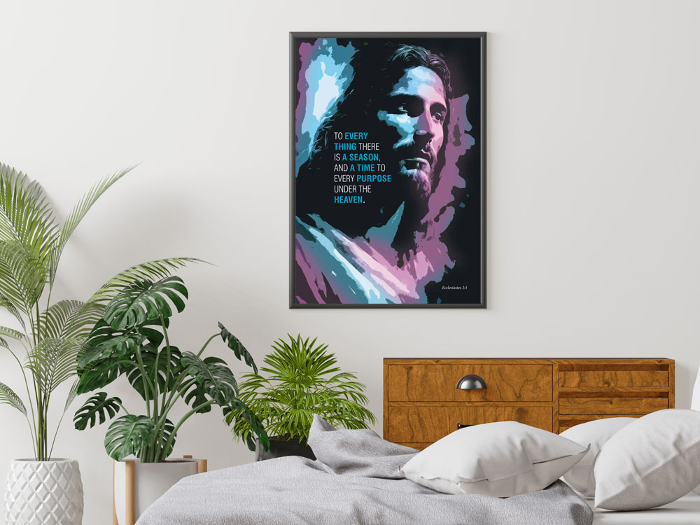 Ecclesiastes 3:1 Bible Verse Poster 3 Unique Christian Bible Verse Poster