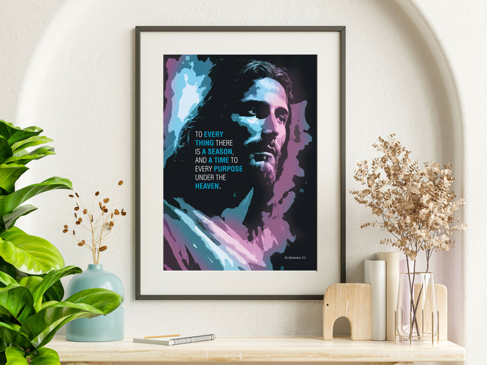 Ecclesiastes 3:1 Bible Verse Poster 2 Inspring Christian Bible Verse Poster