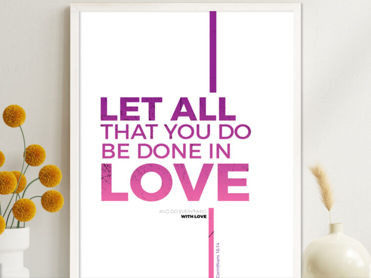 Inspring Christian Bible Verse Poster