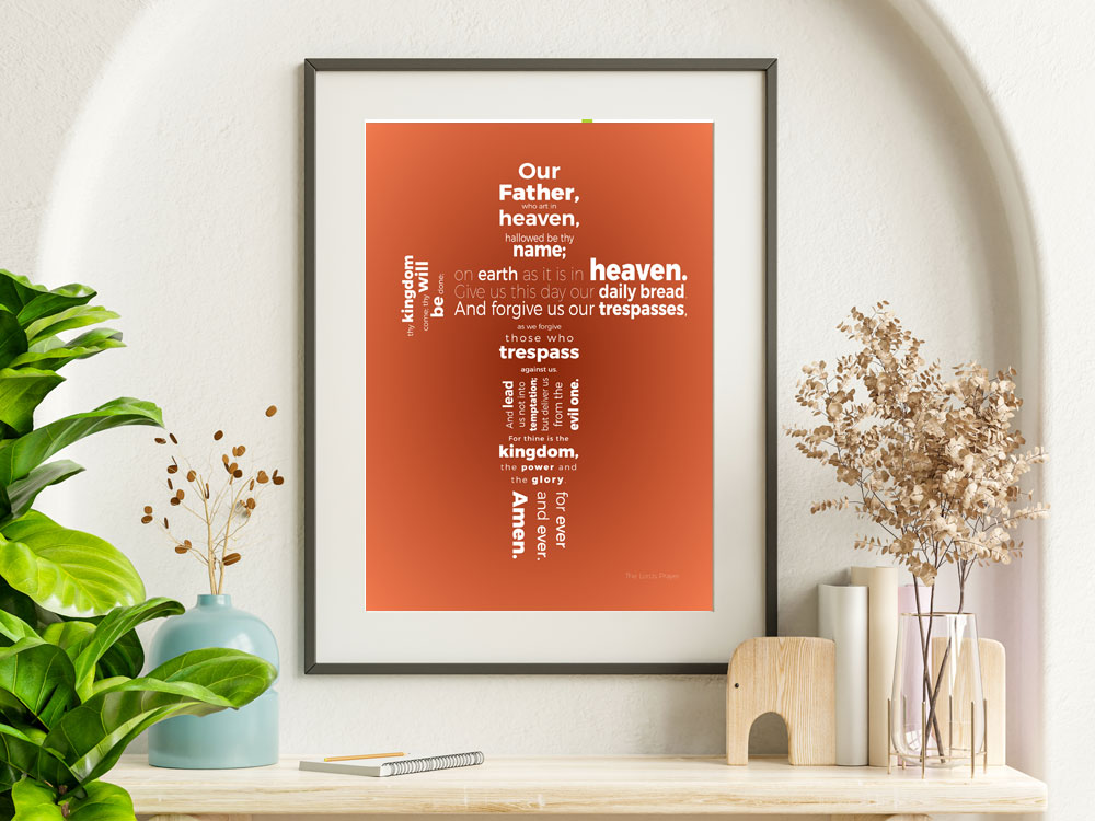 The Lords Prayer Christian Poster 4 Inspring Christian Bible Verse Poster