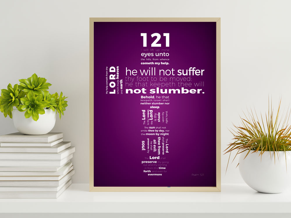 Psalm 121 Powerful Christian Poster 2 Christian Bible Verse poster