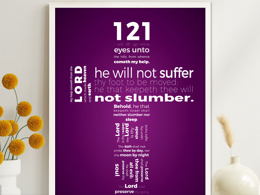 Psalm 121 Powerful Christian Poster 1 Christine Wall Art
