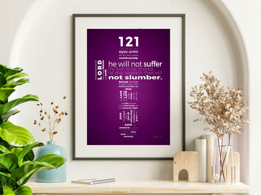 Psalm 121 Powerful Christian Poster 4 Christian Bible Verse poster