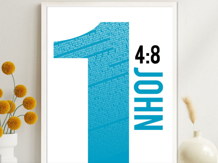 Inspring Christian Bible Verse Poster