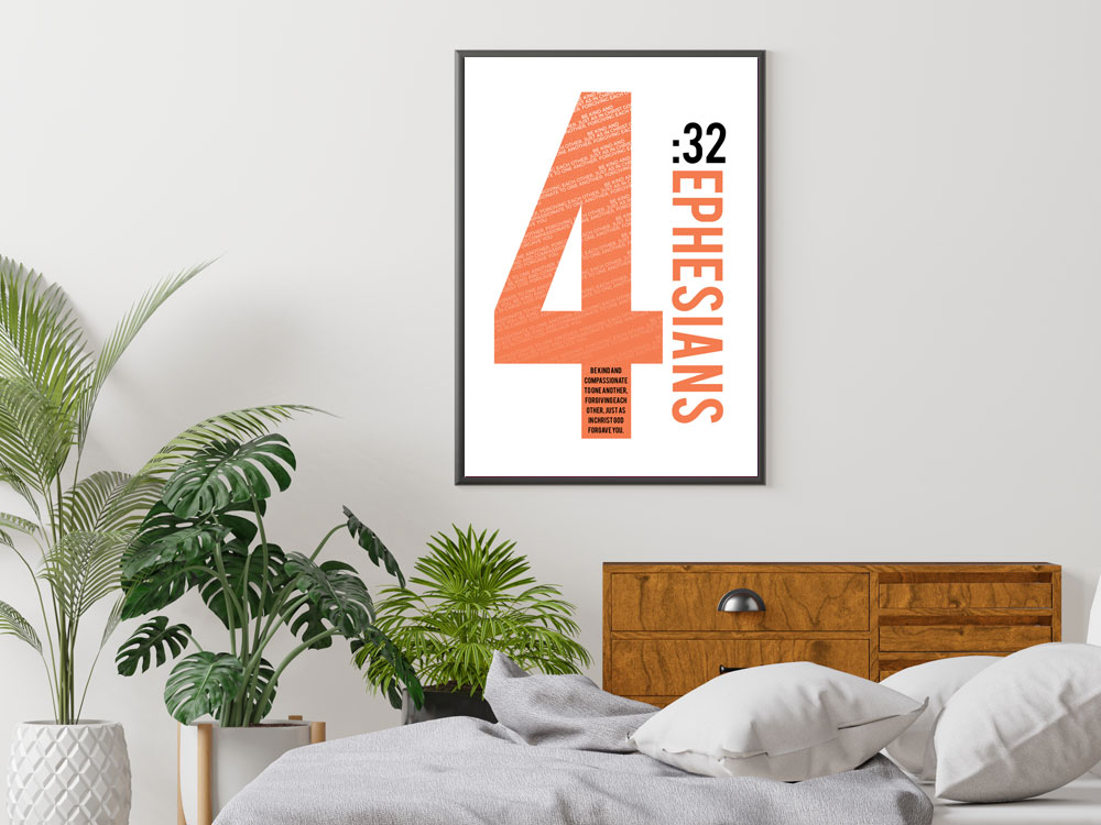 Ephesians 4:32 Numbers Series Poster 3 Christine Wall Art
