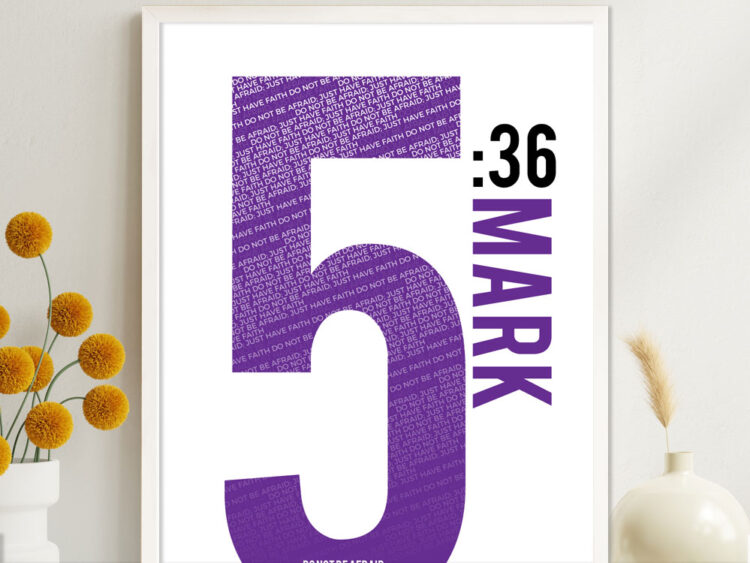 Inspring Christian Bible Verse Poster