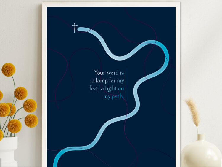 Inspring Christian Bible Verse Poster