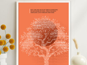 Psalms 52:8 Conceptual Christian Poster