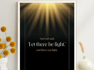Genesis 1:3 Uplifting Christian Poster