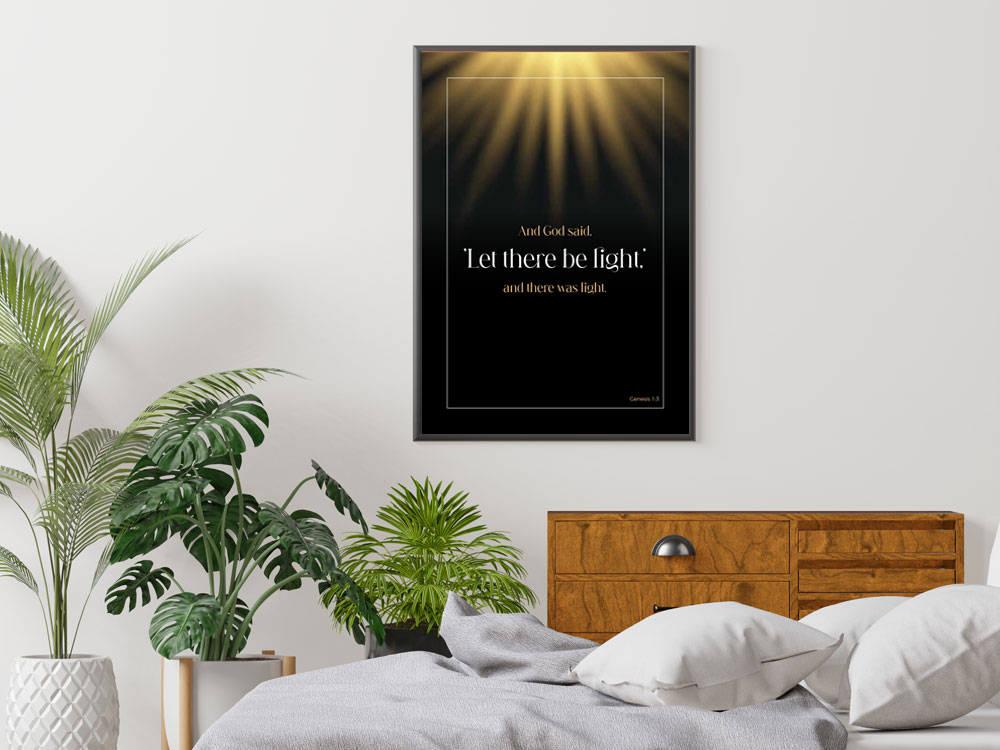 Genesis 1:3 Uplifting Christian Poster 3 Genesis Christian Bible Verse Poster