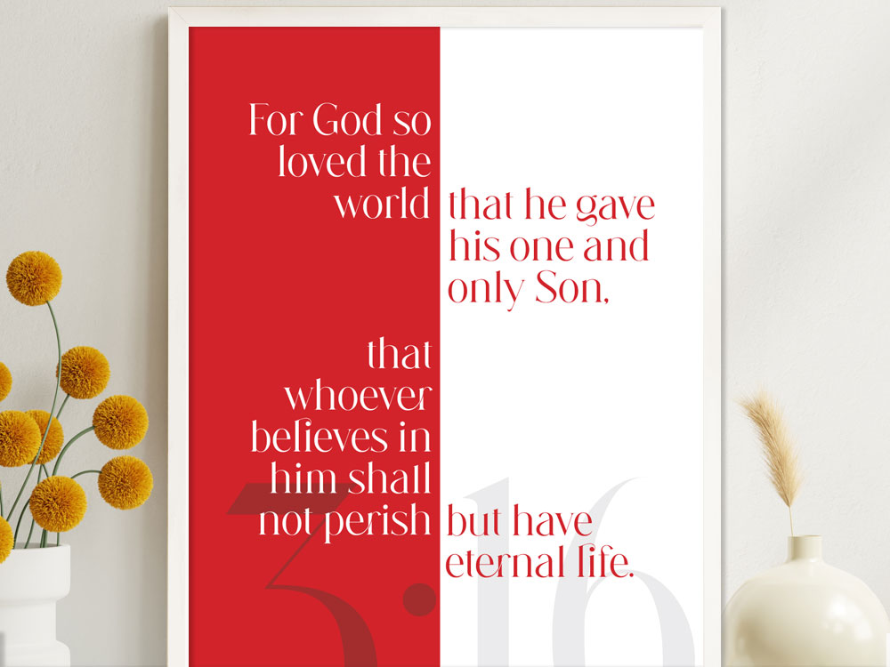 John 3:16 Dynamic Christian Poster 1 John 3:16 Christian Poster