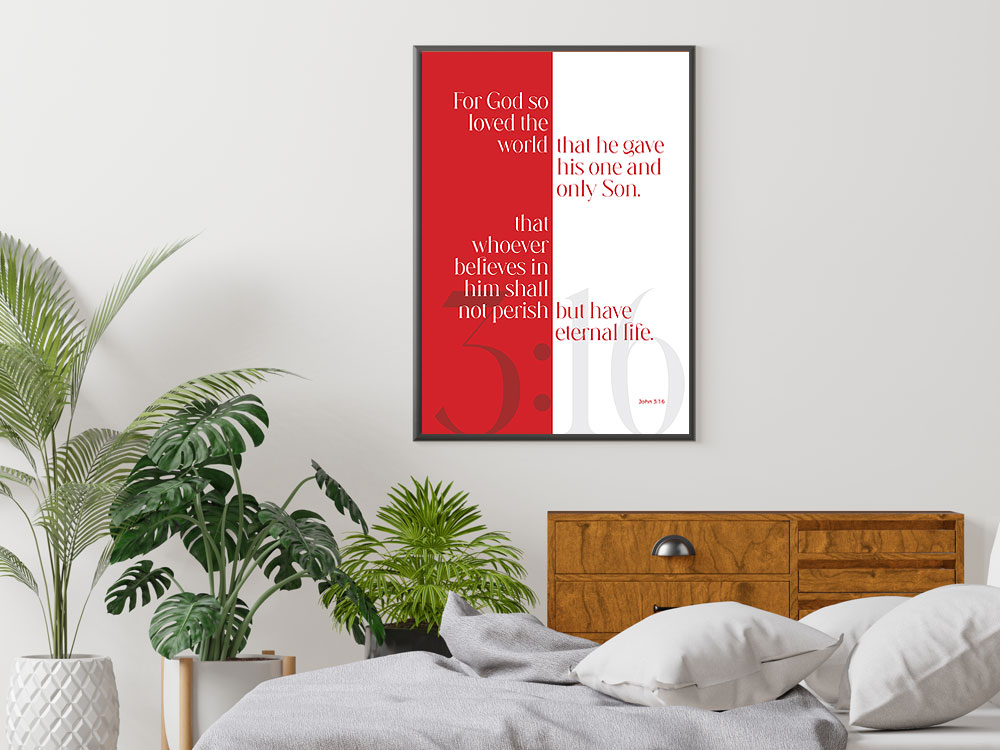John 3:16 Dynamic Christian Poster 3 John 3:16 Christian Poster
