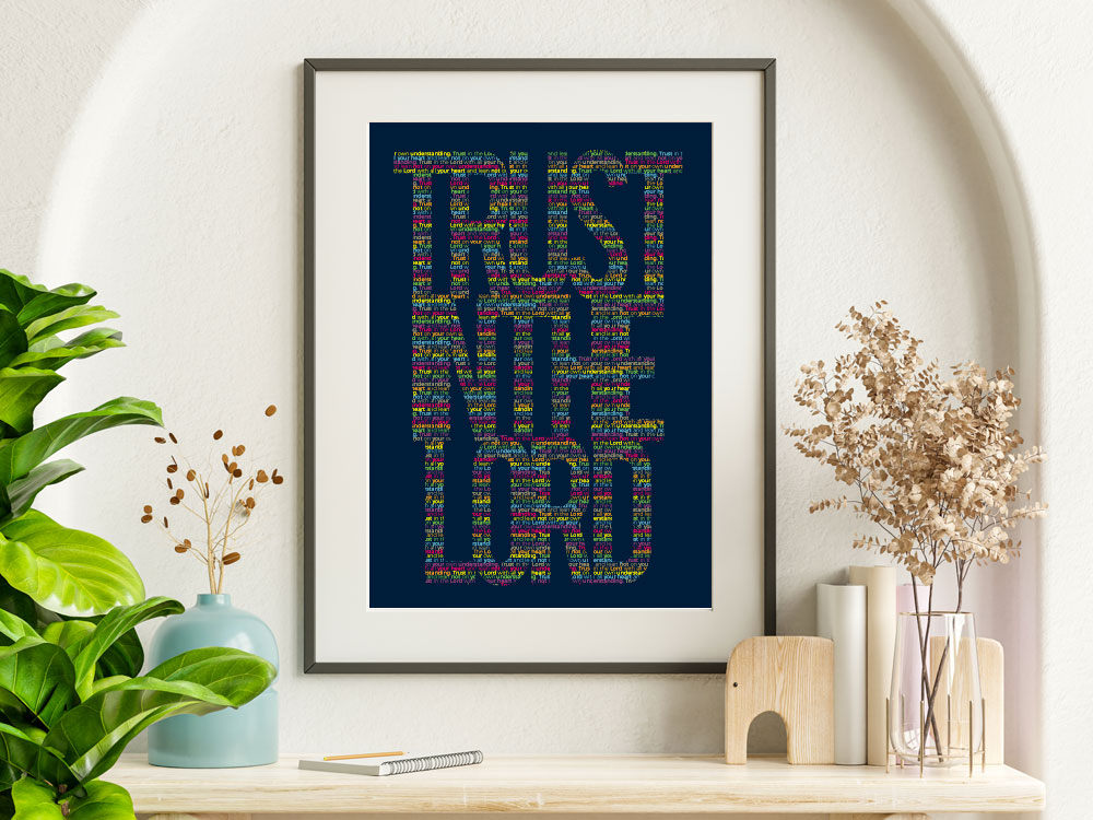 Proverbs 3:5 Awesome Christian Poster 2 Christian Bible Verse poster