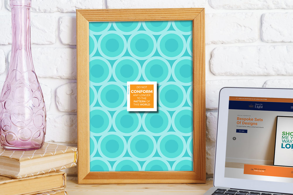 Romans 12:2 A5 Desk Poster 3 Christian gift poster