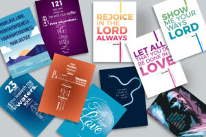 Modern Unique Christian Post Cards - Pack A 12 Unique Christian Bible Verse postcards