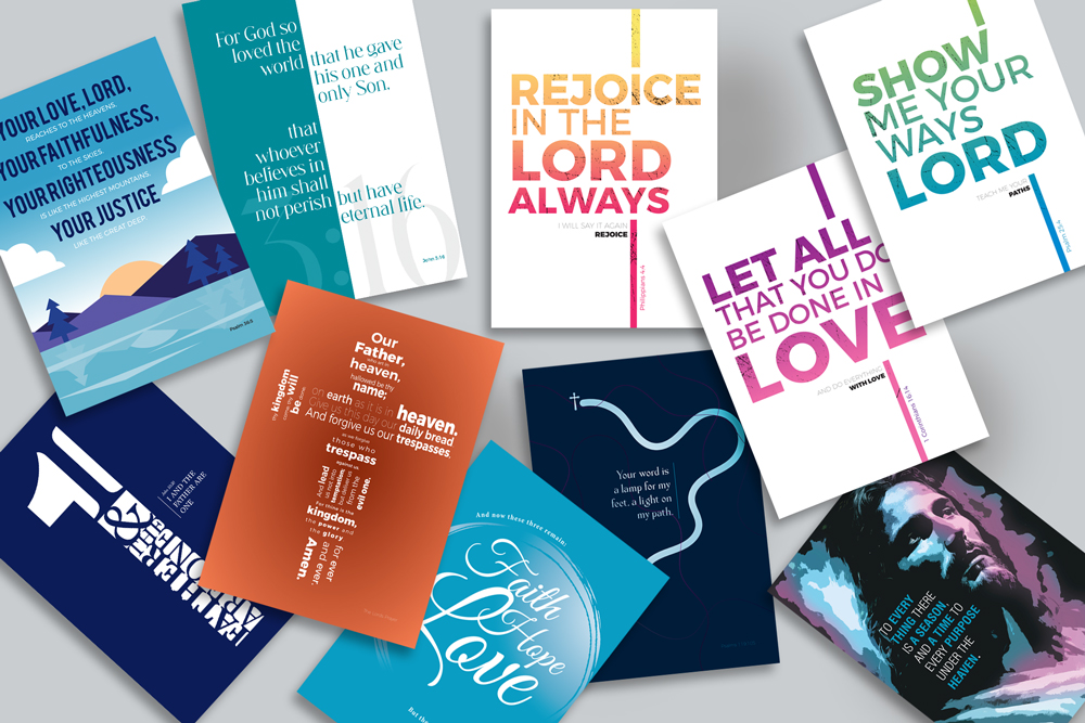 Modern Unique Christian Post Cards - Pack A 1 Christian Post Cards