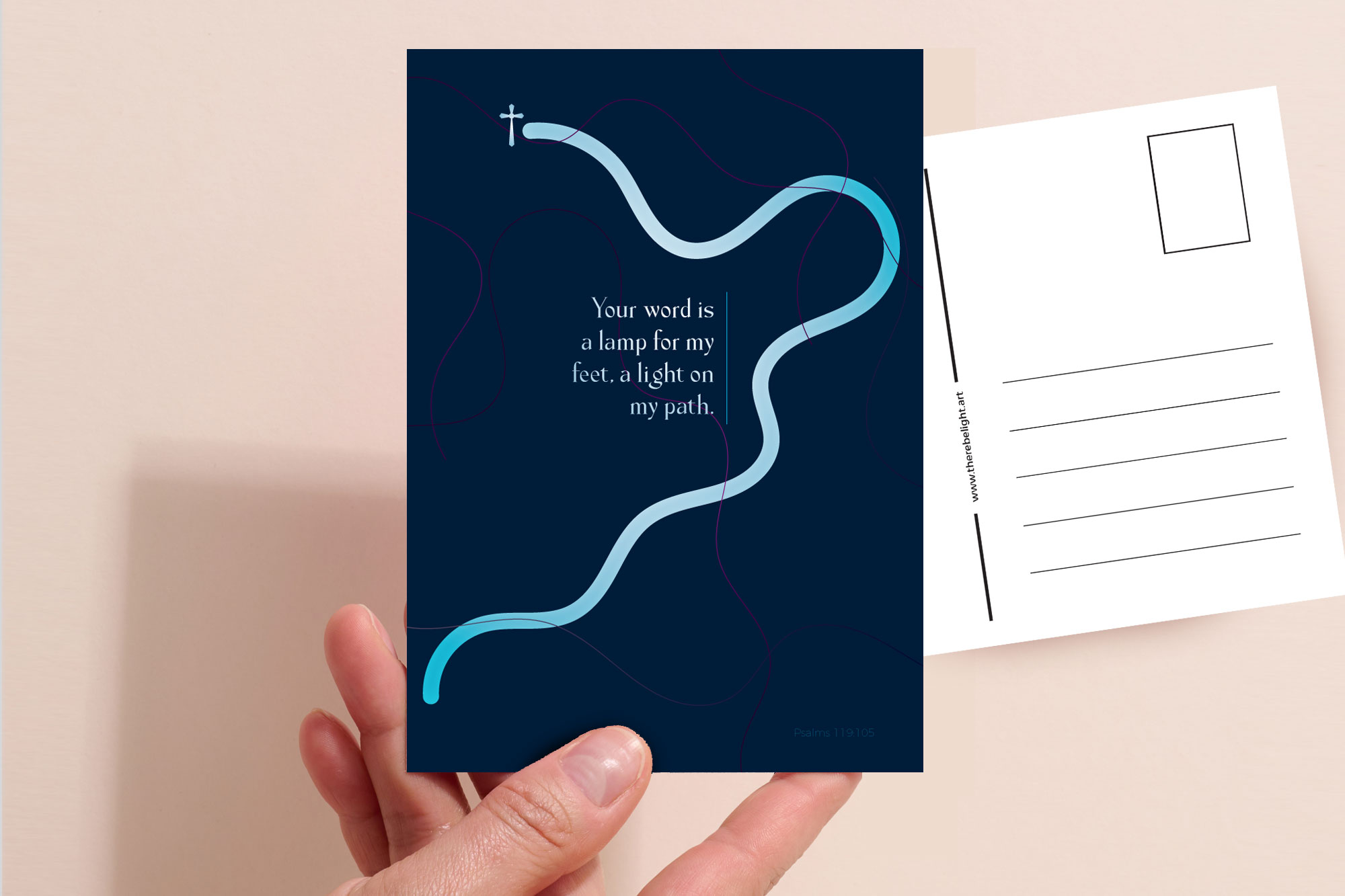 Modern Unique Christian Post Cards - Pack A 2 Christian Bible Verse postcard