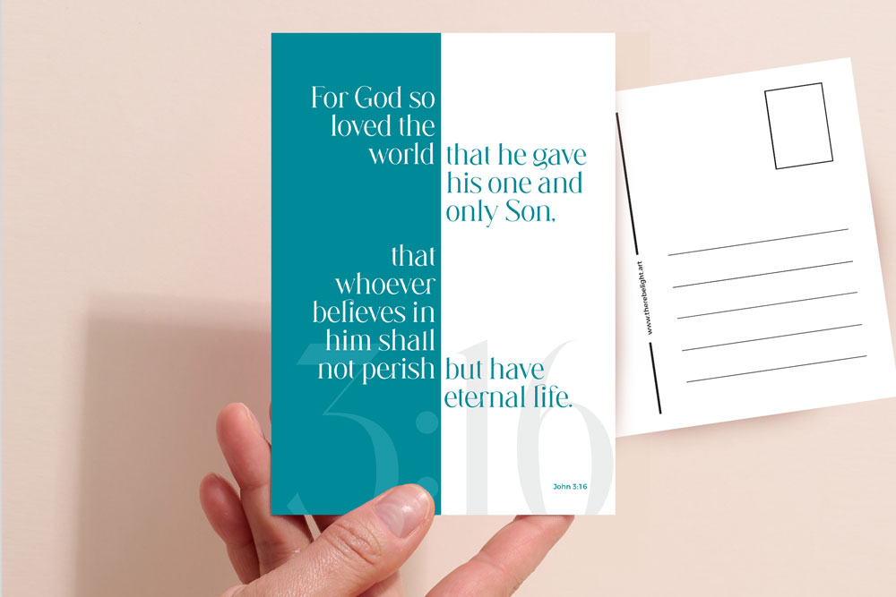 Modern Unique Christian Post Cards - Pack A 11 Christian Post Card