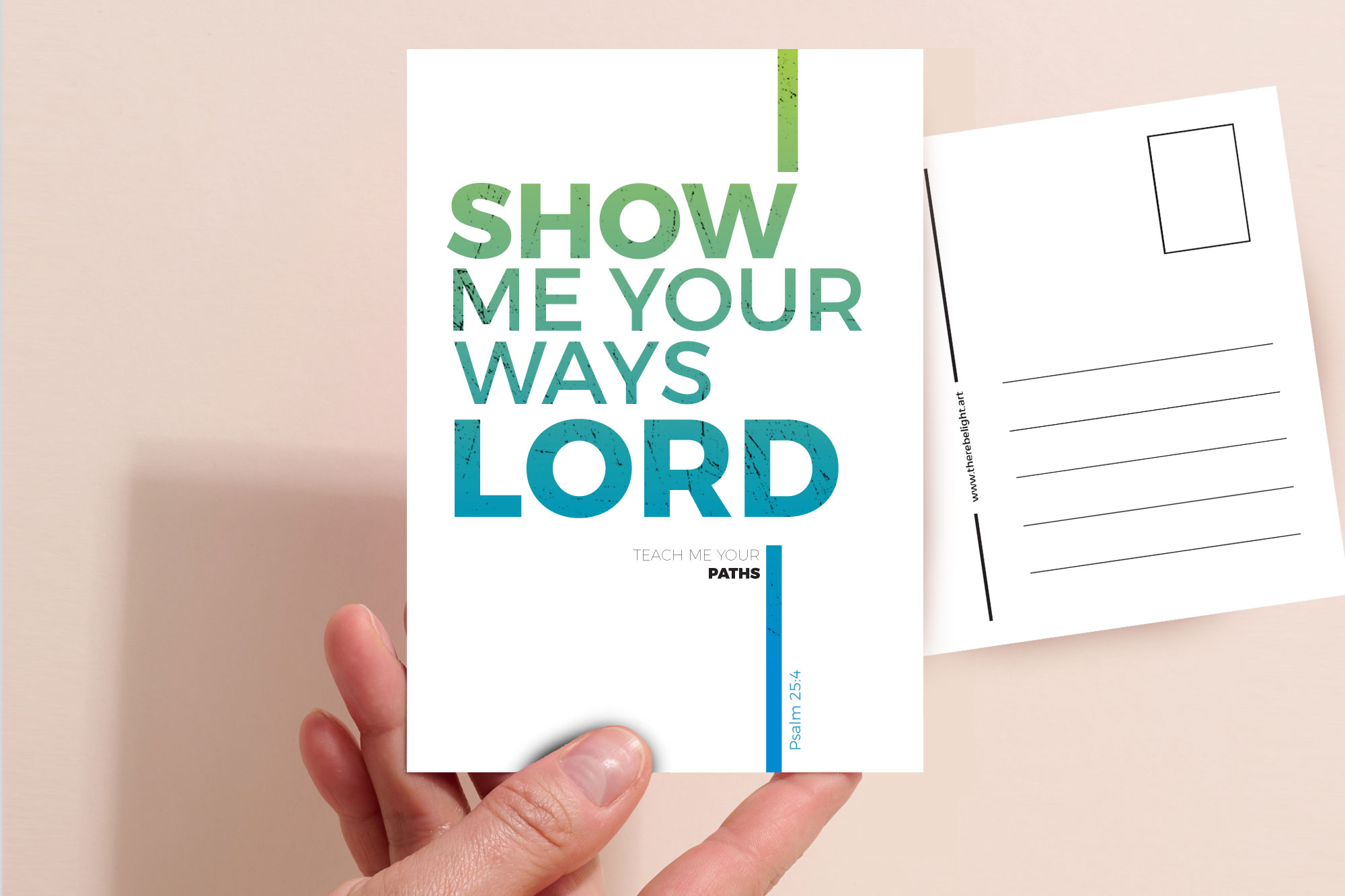 Modern Unique Christian Post Cards - Pack A 4 Christian Bible Verse postcard