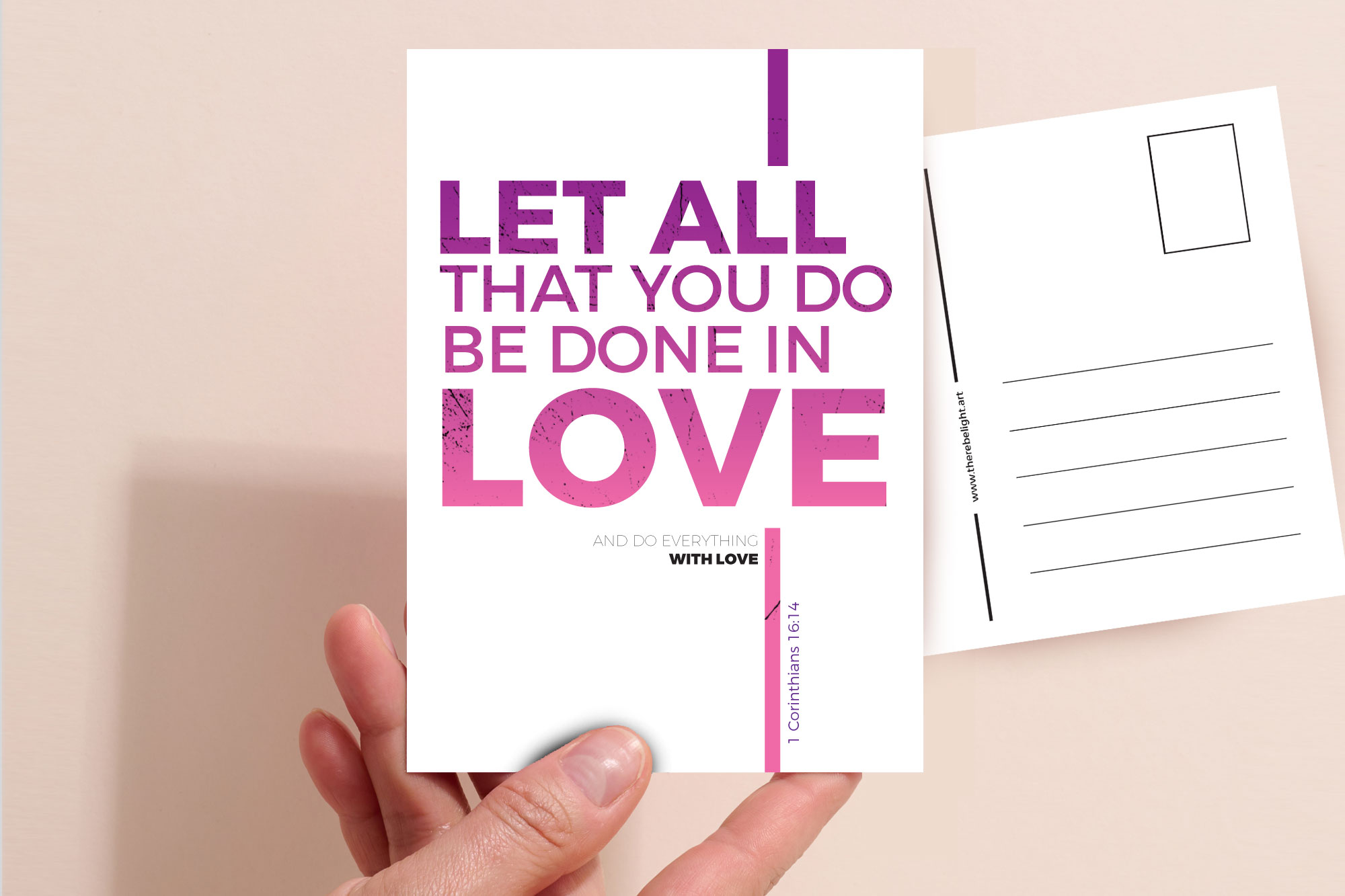 Modern Unique Christian Post Cards - Pack A 5 Christian Bible Verse postcard