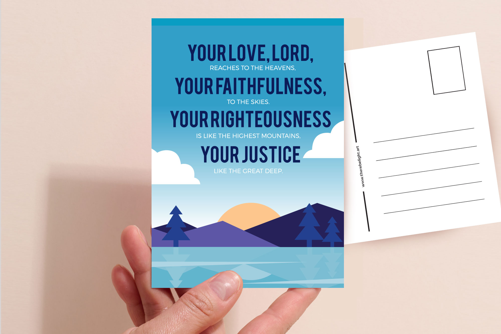 Modern Unique Christian Post Cards - Pack A 7 Christian Bible Verse postcard