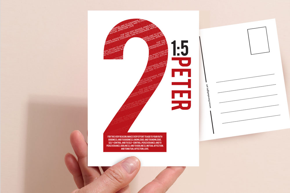 Bible Verse Christian Post Cards Pack B 3 21:5 Peter Post card