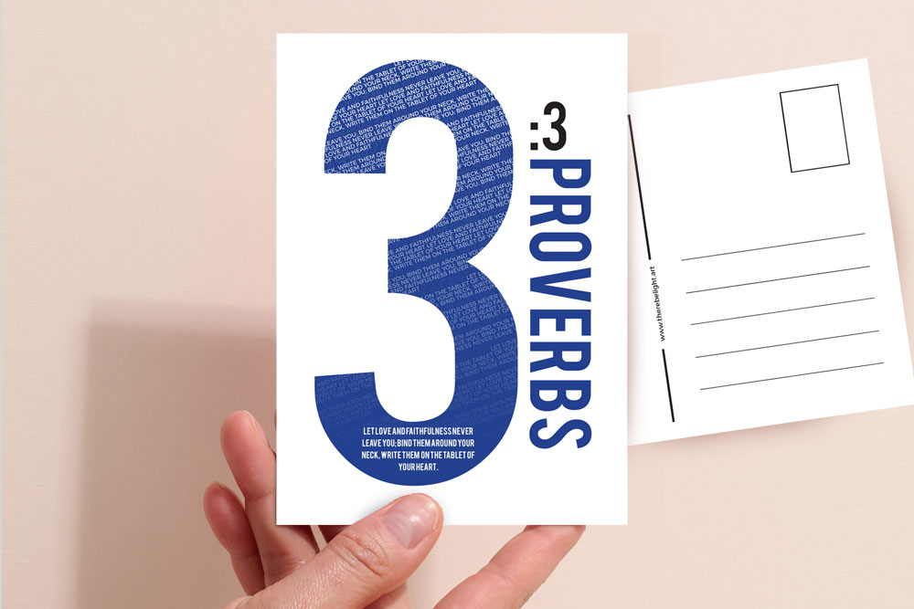 Bible Verse Christian Post Cards Pack B 4 proverbs postcard